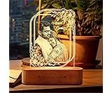 ZOCI VOCI Personalized Valentine Gift for Couple - LED Photo Frame | Customized Anniversary Gift for Wife & Husband | Photo Engraved Lamp (Precious Love, Warm Light)